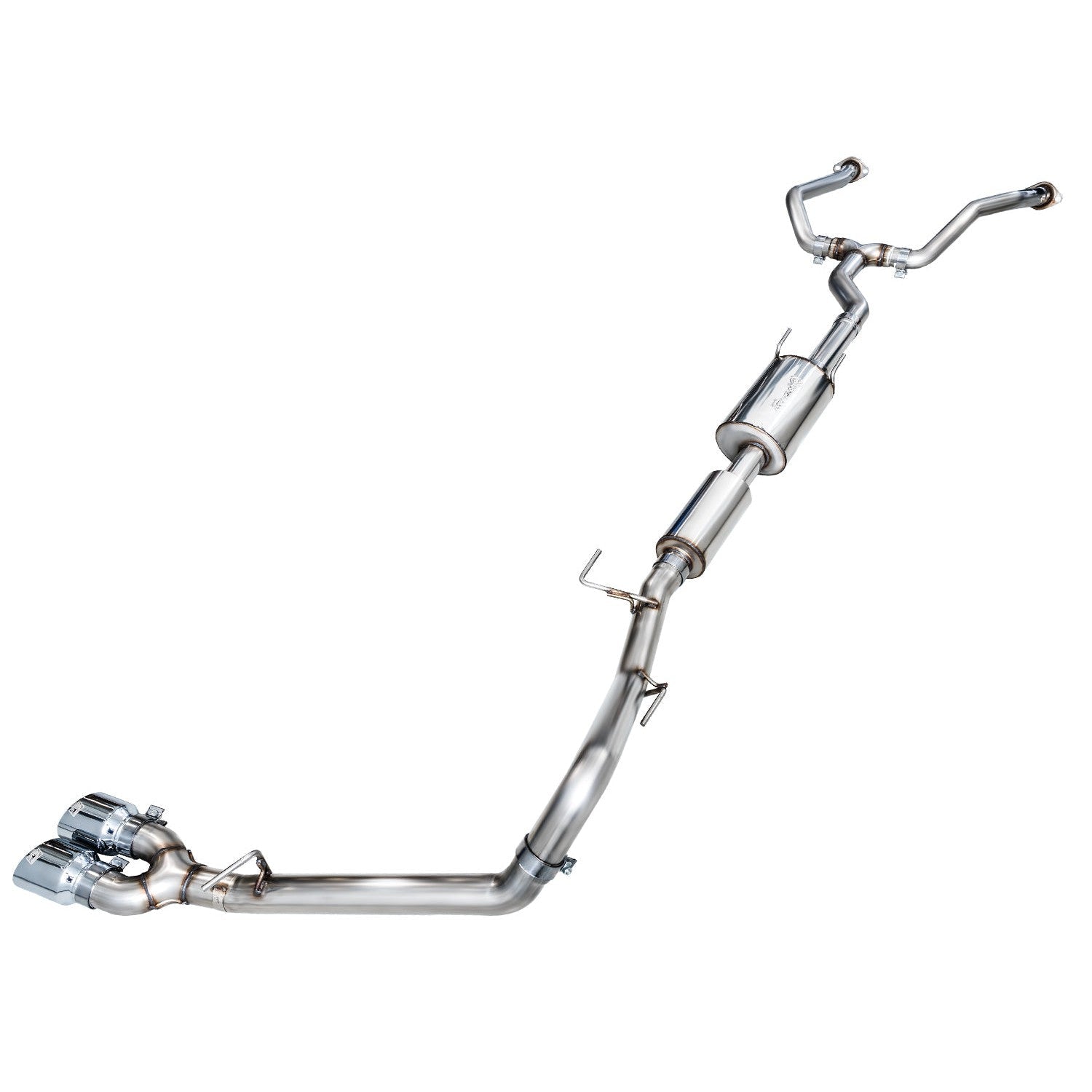 AWE Tuning 0FG Exhaust for 2022+ 3rd Gen Toyota Tundra - Dual Chrome Silver Tips