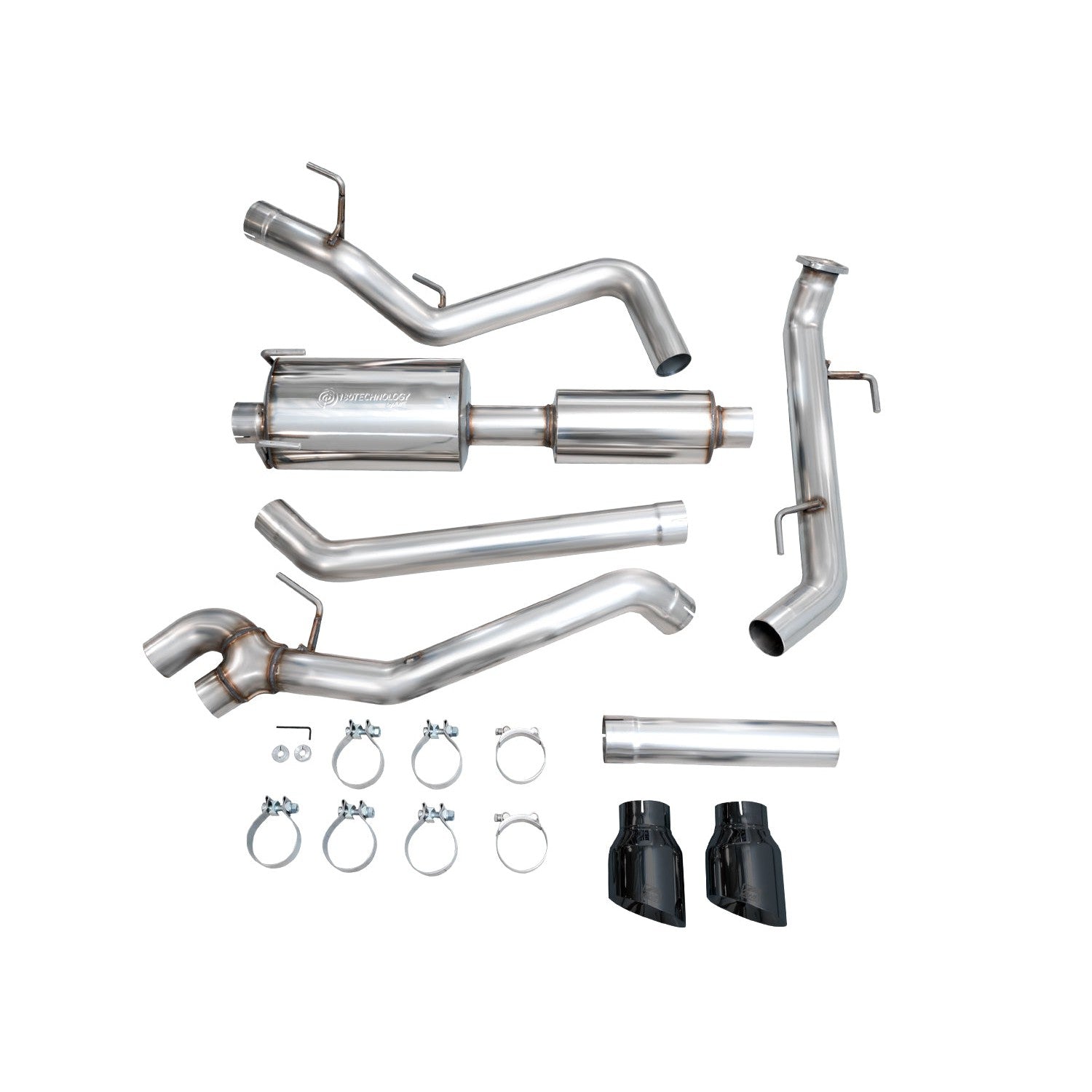 AWE Tuning 0FG Exhaust for 2024+ 4th Gen Toyota Tacoma - Dual Diamond Black Tips