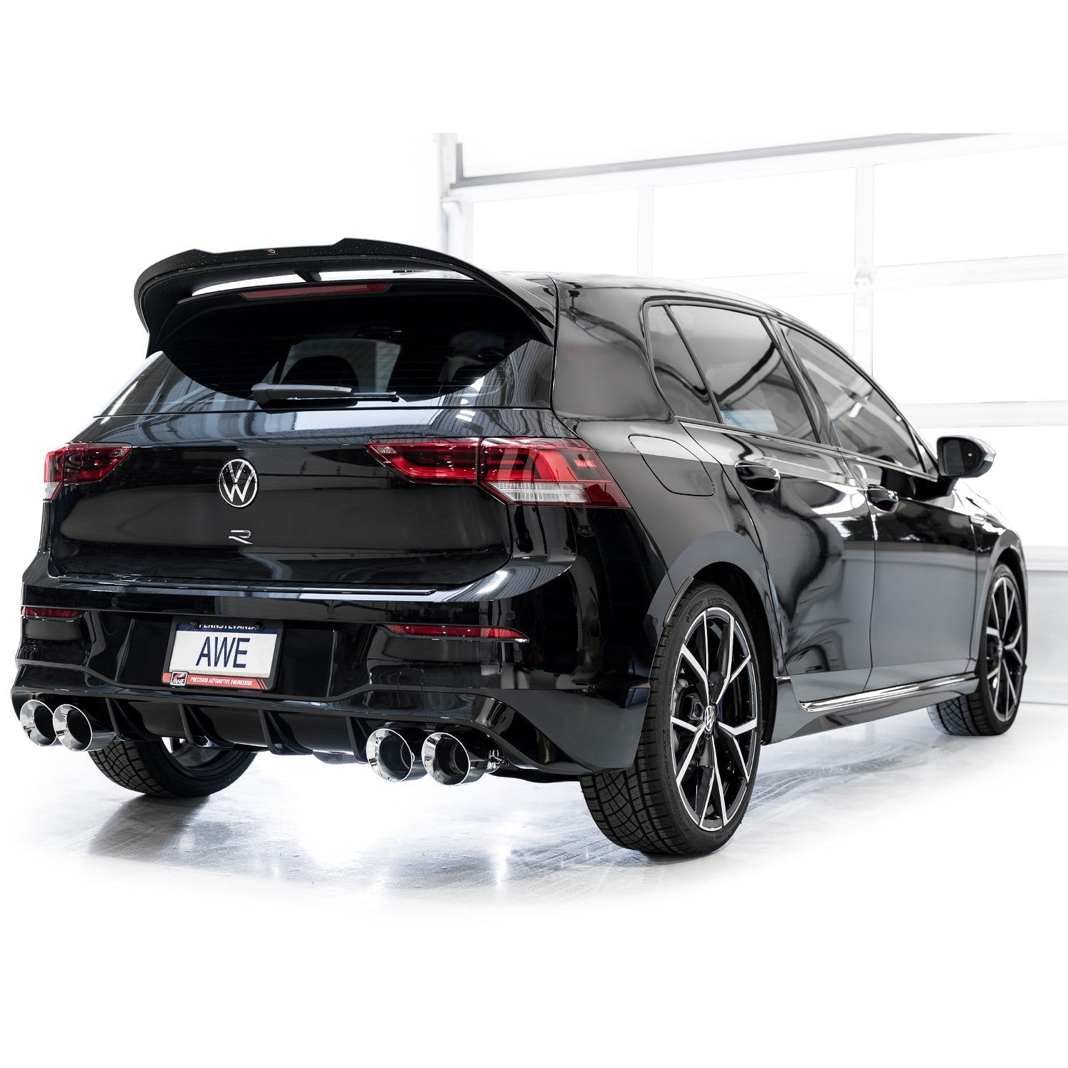 AWE Tuning Touring Edition Quad Exhaust for 2022+ Volkswagen MK8 Golf R - Chrome Silver Tips
