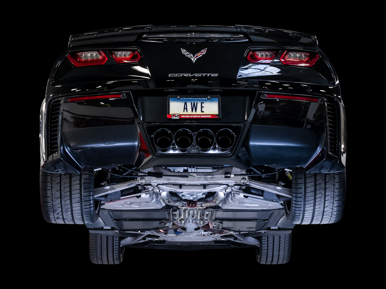 AWE Tuning  Touring Edition Axle-Back Exhaust w/Chrome Tips - 14-19 Chevy Corvette C7 Z06/ZR1 (w/o AFM)