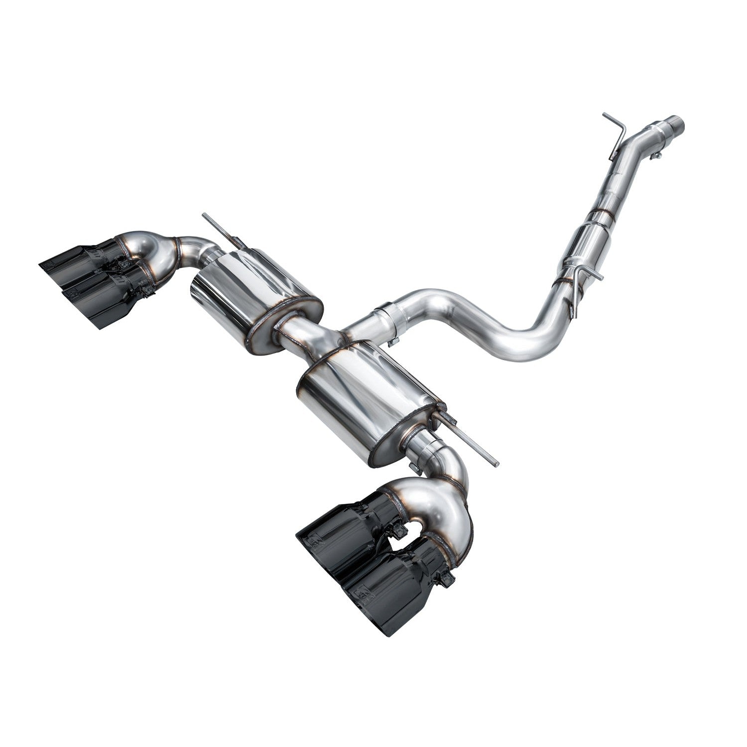 AWE Tuning Touring Edition Quad Exhaust for 2022+ Volkswagen MK8 Golf R - Diamond Black Tips
