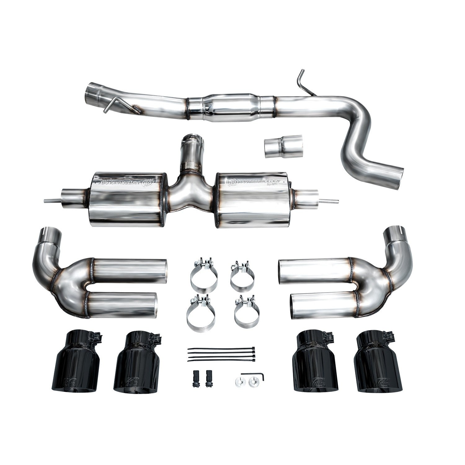 AWE Tuning Touring Edition Exhaust for 2022-2024 Audi 8Y S3 - Diamond Black Tips