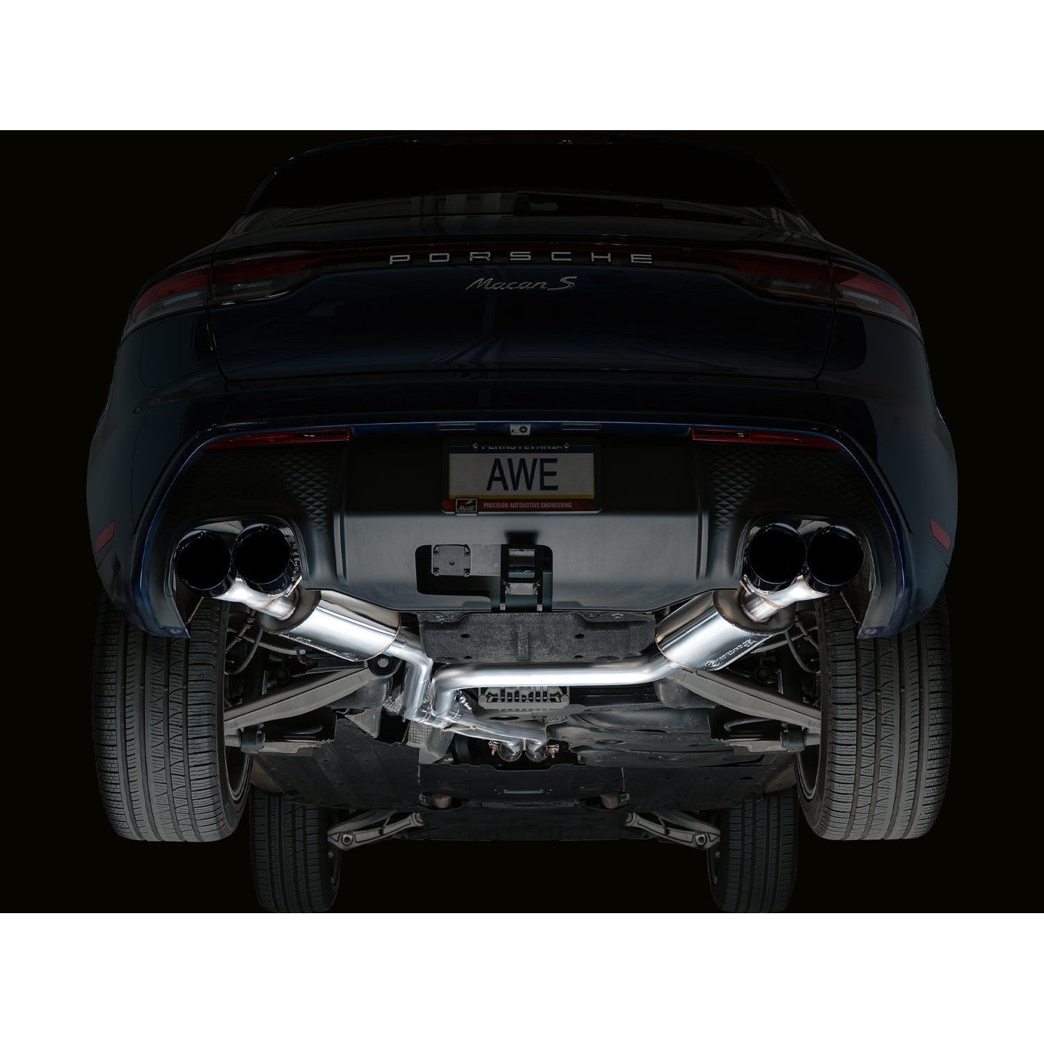 AWE Tuning Touring Edition Catback Exhaust w/ Diamond Black Tips - 2022+ Porsche Macan S