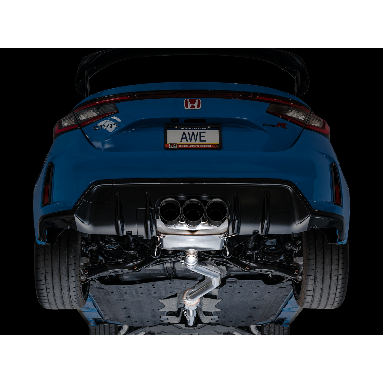 AWE Tuning Touring Edition Exhaust w/ Triple Diamond Black Tips - 2023+ Honda Civic Type R FL5