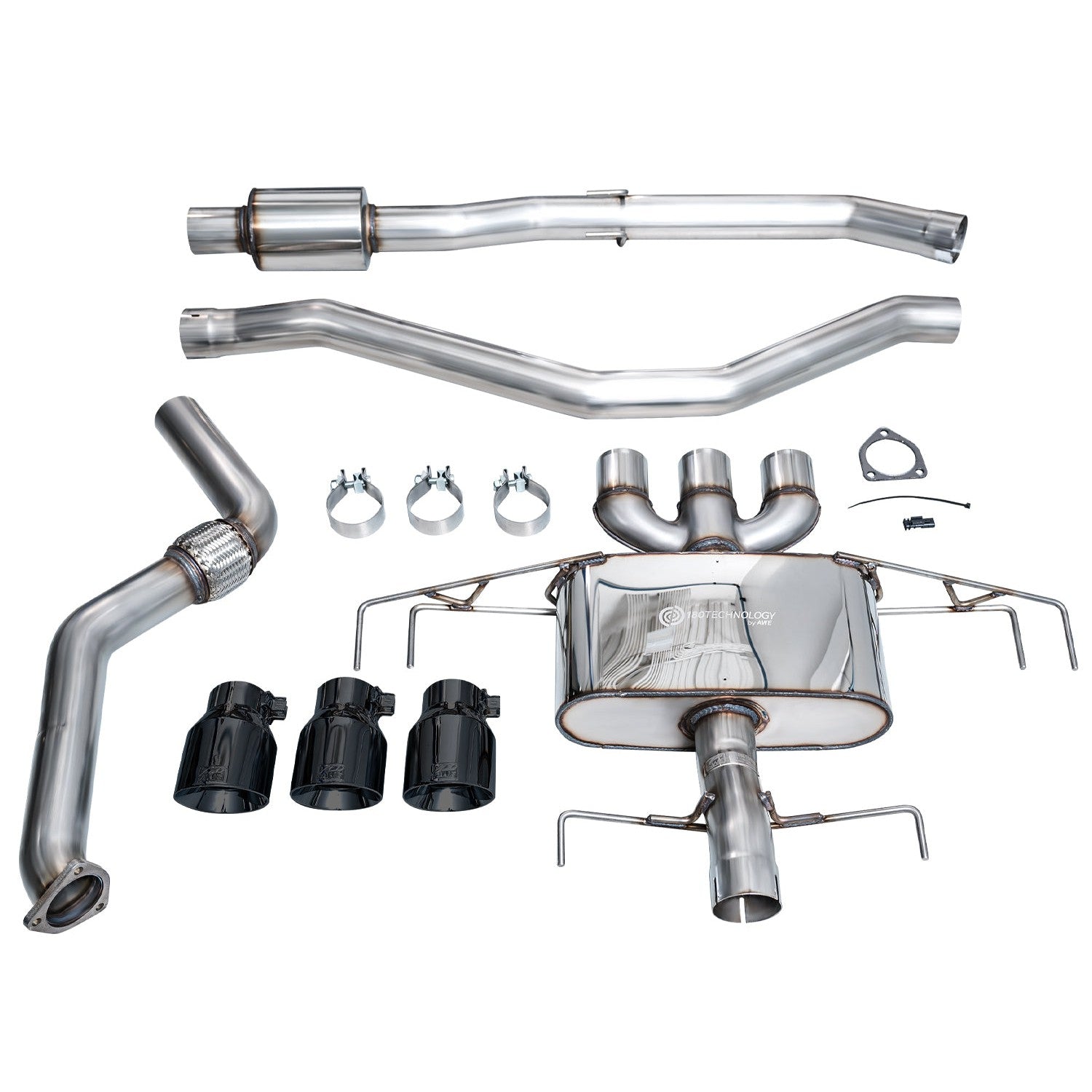 AWE Tuning Touring Edition Exhaust w/ Triple Diamond Black Tips - 2024 Acura Integra Type S DE5