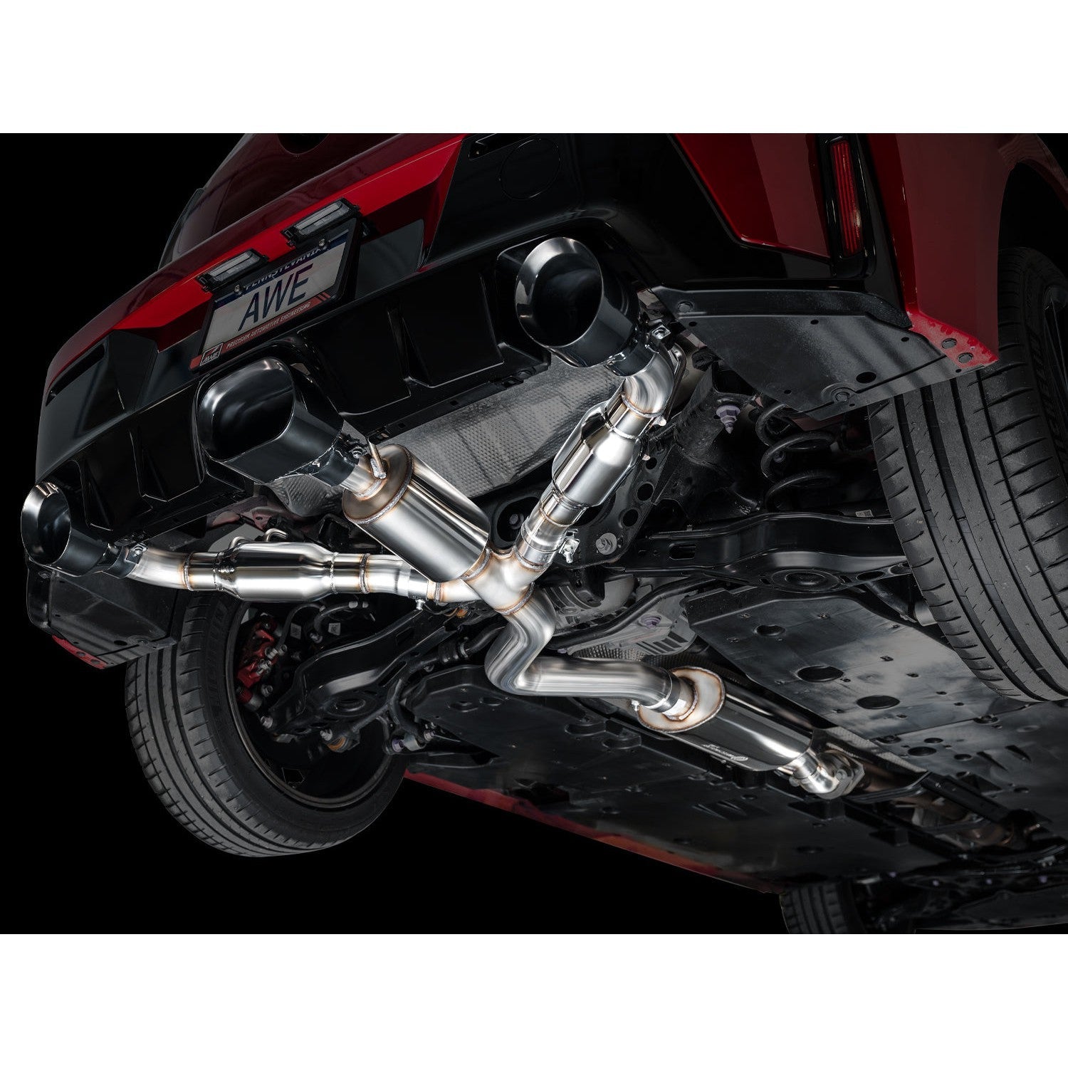 AWE Tuning Touring Edition Exhaust for 2023+ Toyota GR Corolla - Diamond Black Tips