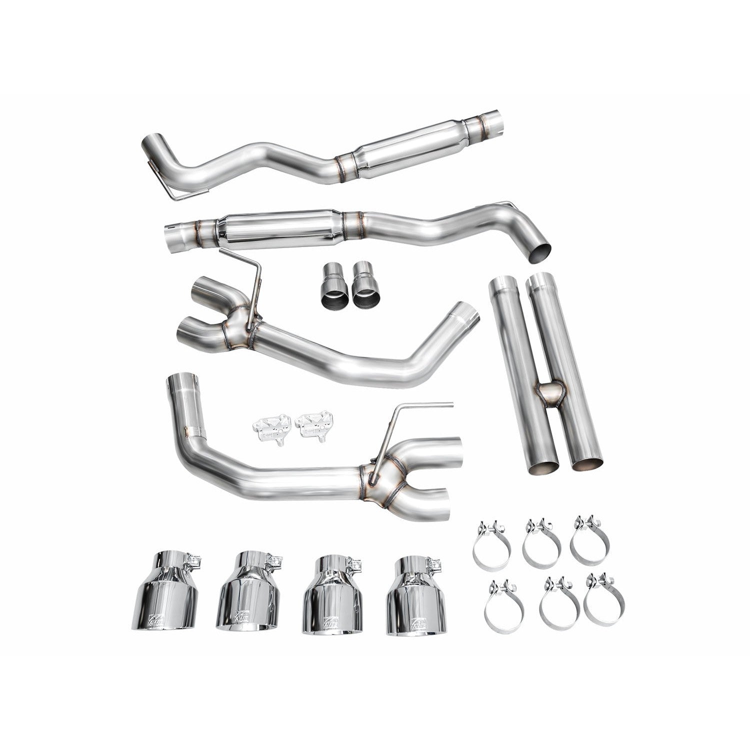 AWE Tuning Track Edition Catback Exhaust w/ Quad Chrome Silver Tips - 2024 Ford Mustang Dark Horse S650 RWD