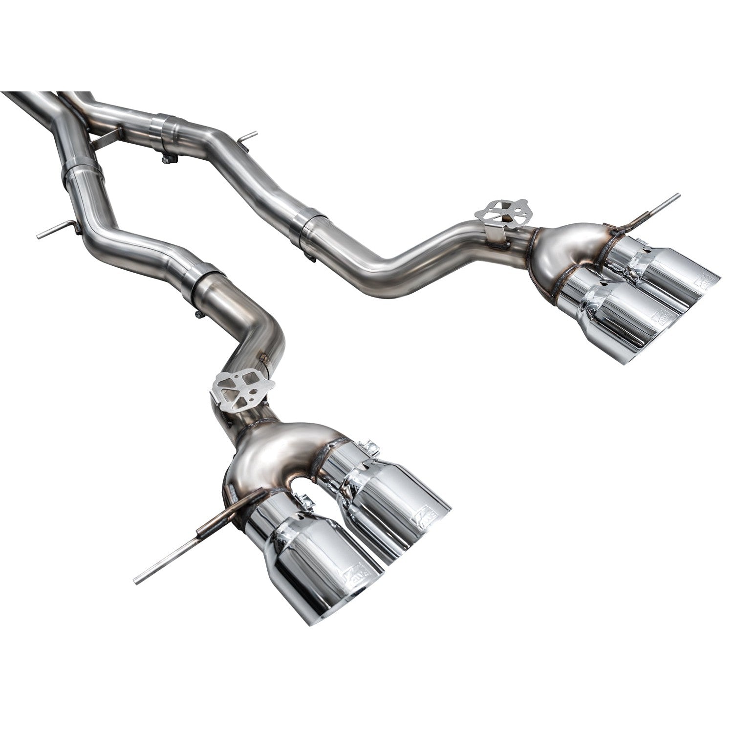 AWE Tuning Track Edition Exhaust - 2023-2024 BMW G87 M2 - Chrome Silver Tips