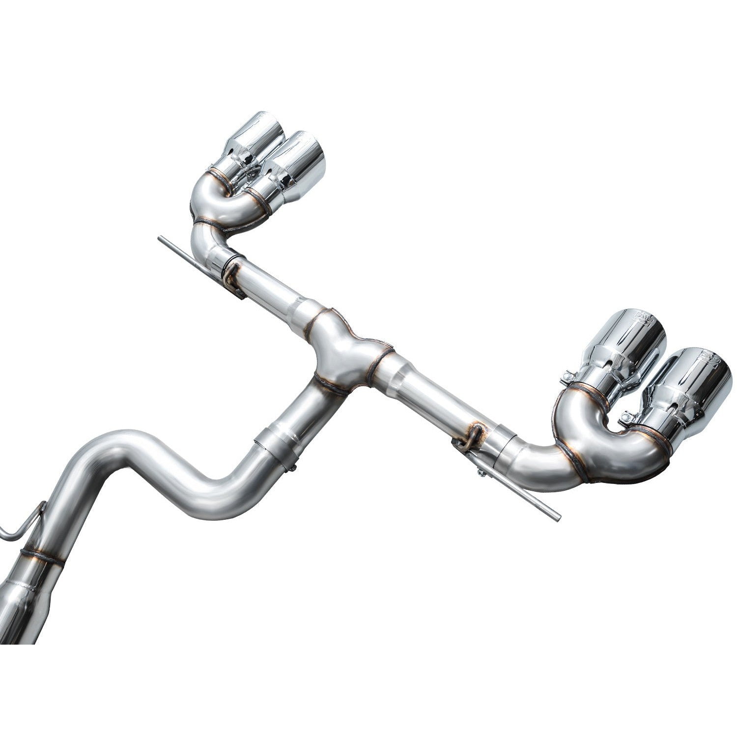 AWE Tuning Track Edition Quad Exhaust for 2022+ Volkswagen MK8 Golf R - Chrome Silver Tips