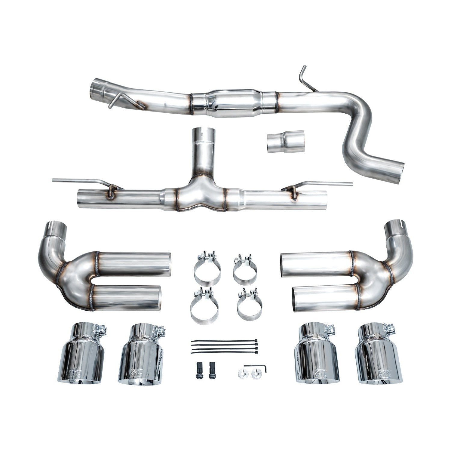 AWE Tuning Track Edition Exhaust for 2022-2024 Audi 8Y S3 - Chrome Silver Tips