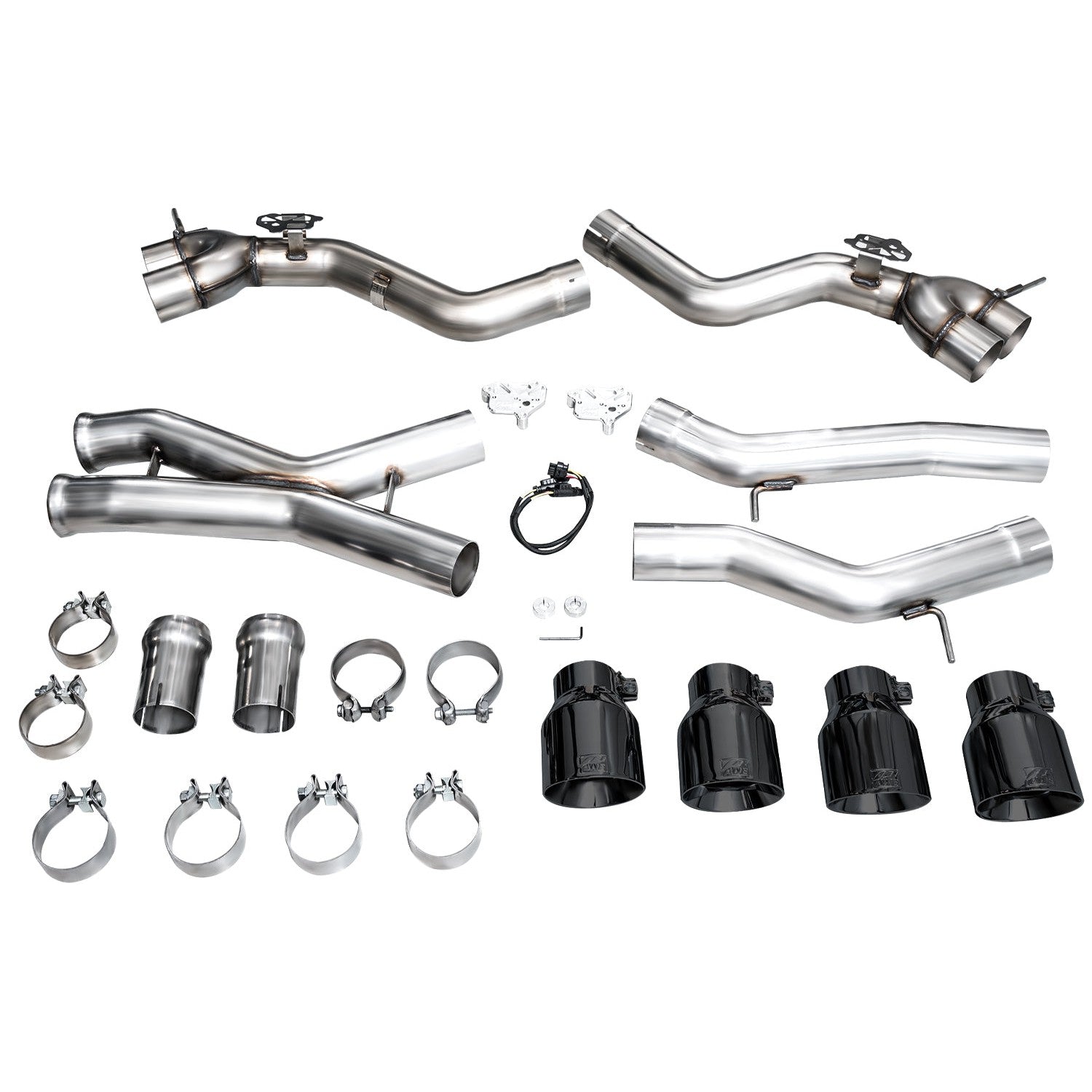 AWE Tuning Track Edition Exhaust - 2023-2024 BMW G87 M2 - Diamond Black Tips