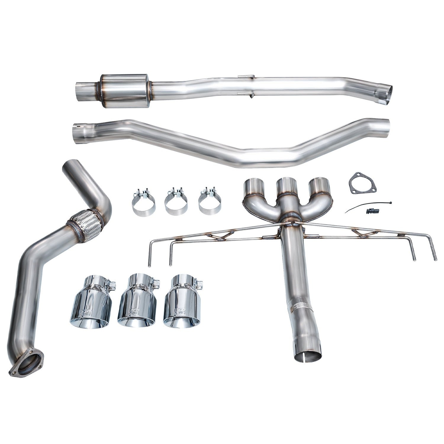 AWE Tuning Track Edition Exhaust w/ Triple Chrome Silver Tips - 2024 Acura Integra Type S DE5