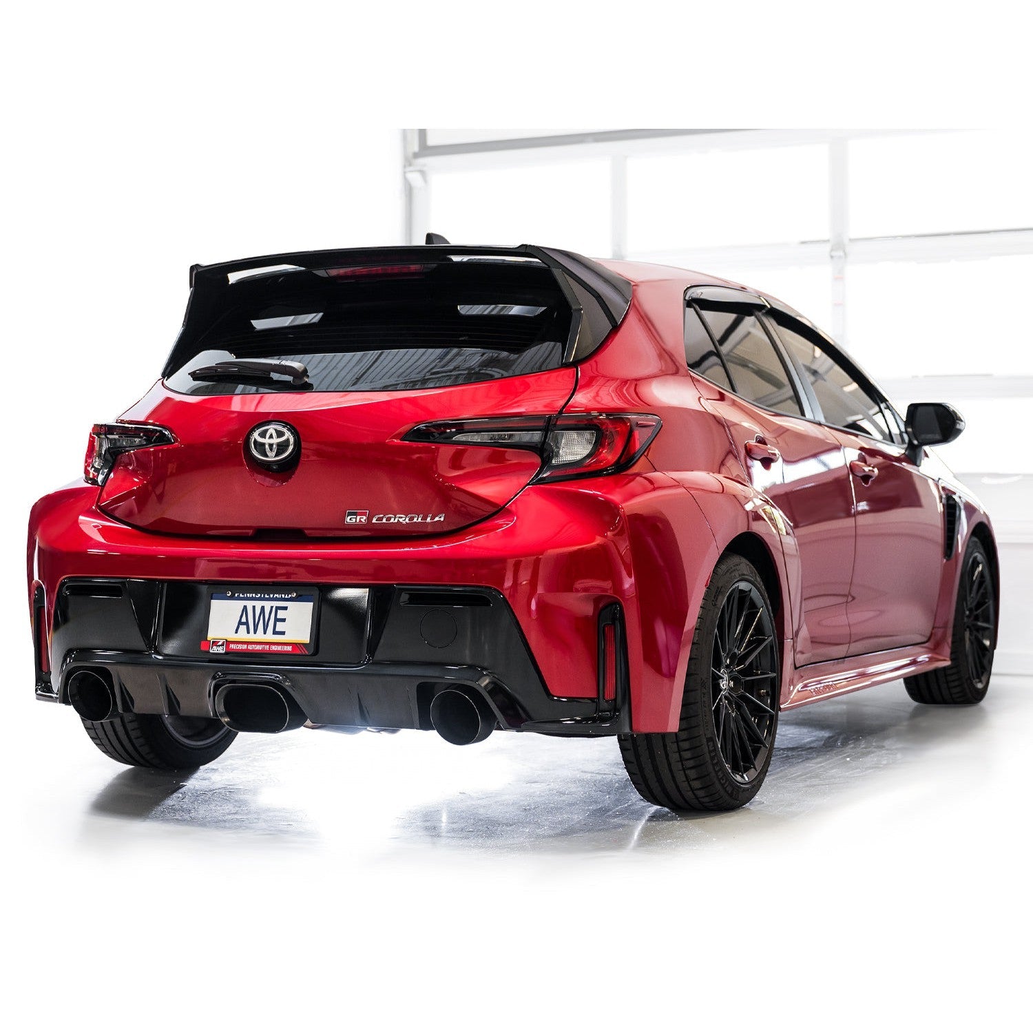AWE Tuning Track Edition Exhaust for 2023+ Toyota GR Corolla - Diamond Black Tips