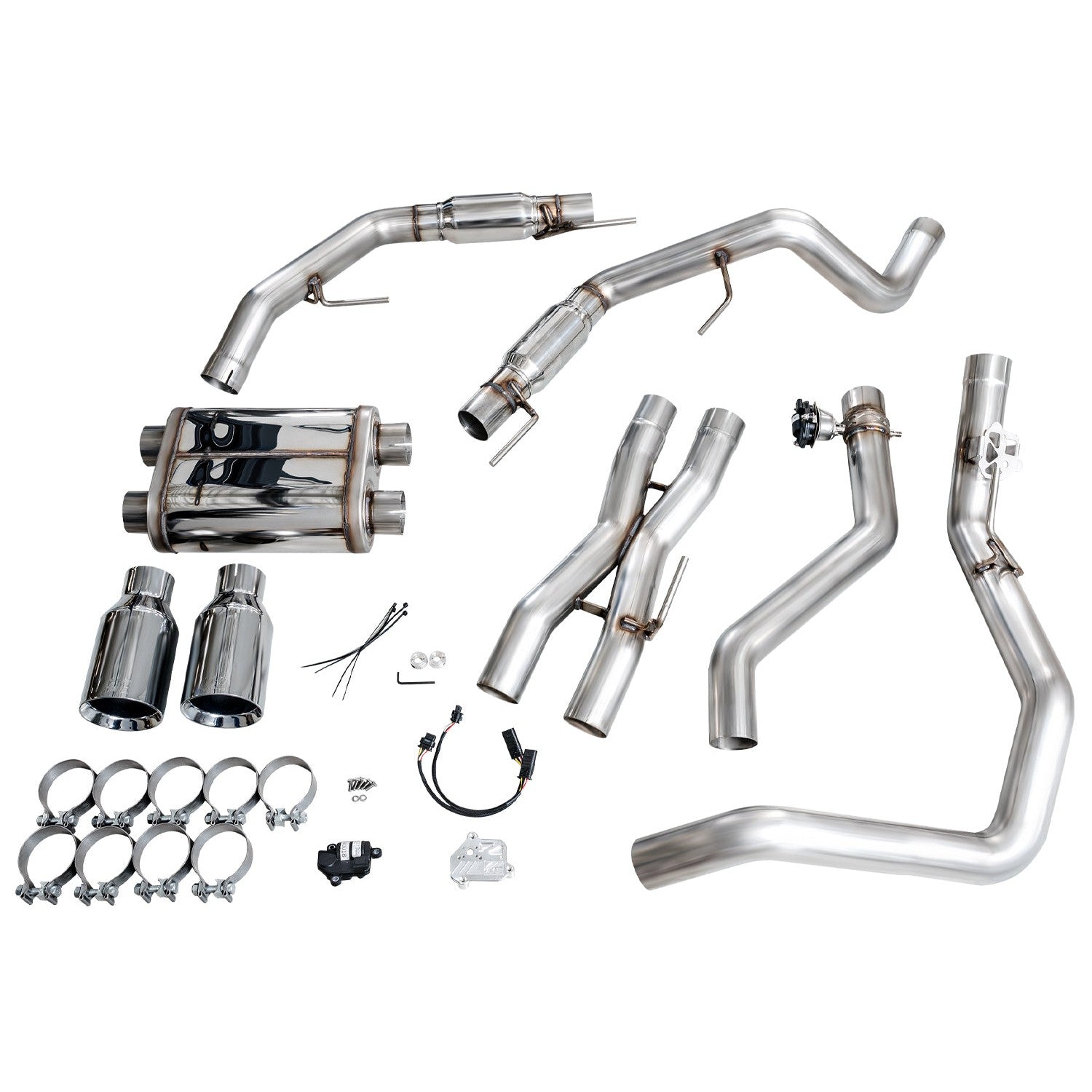 AWE Tuning SwitchPath Exhaust for Ford Gen 3 Raptor - Chrome Silver Tips