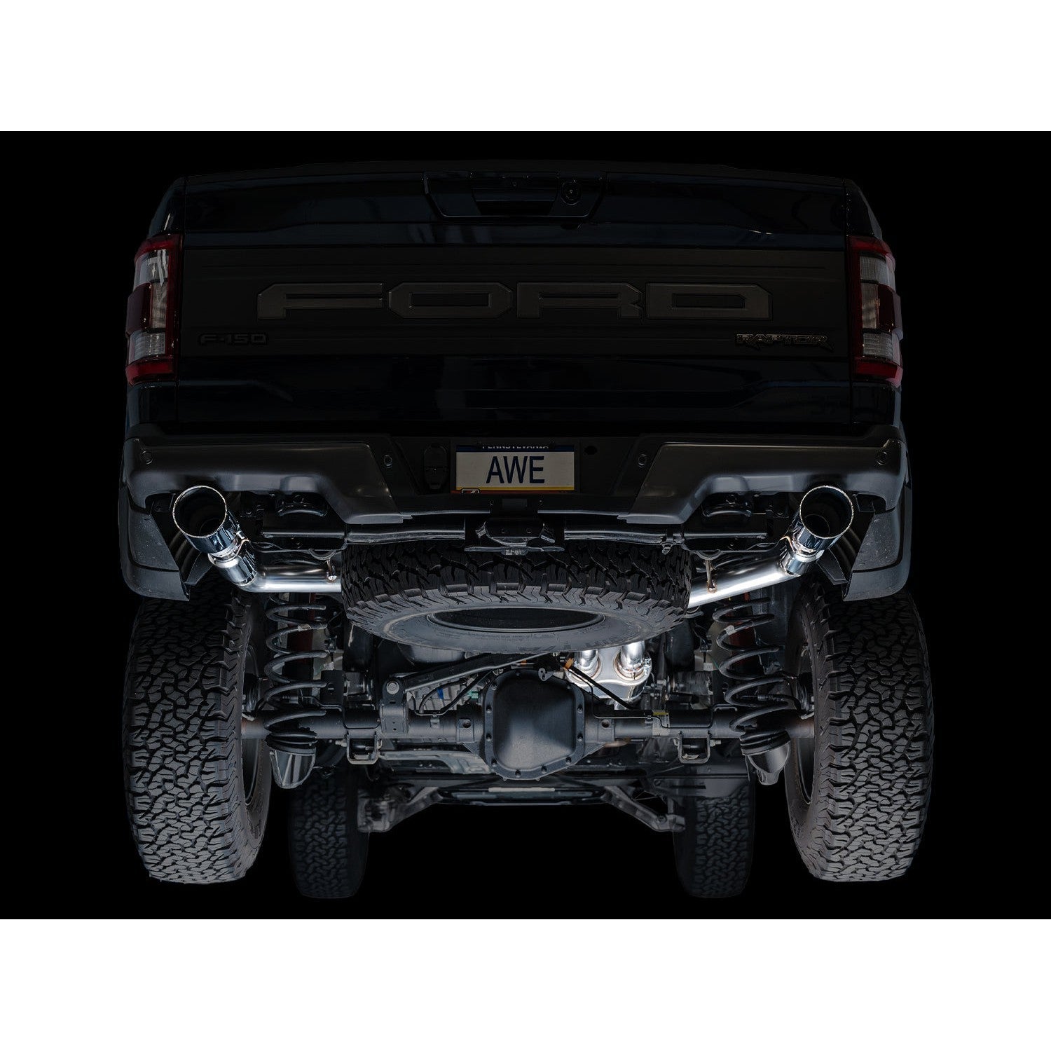 AWE Tuning SwitchPath Exhaust for Ford Gen 3 Raptor - Chrome Silver Tips