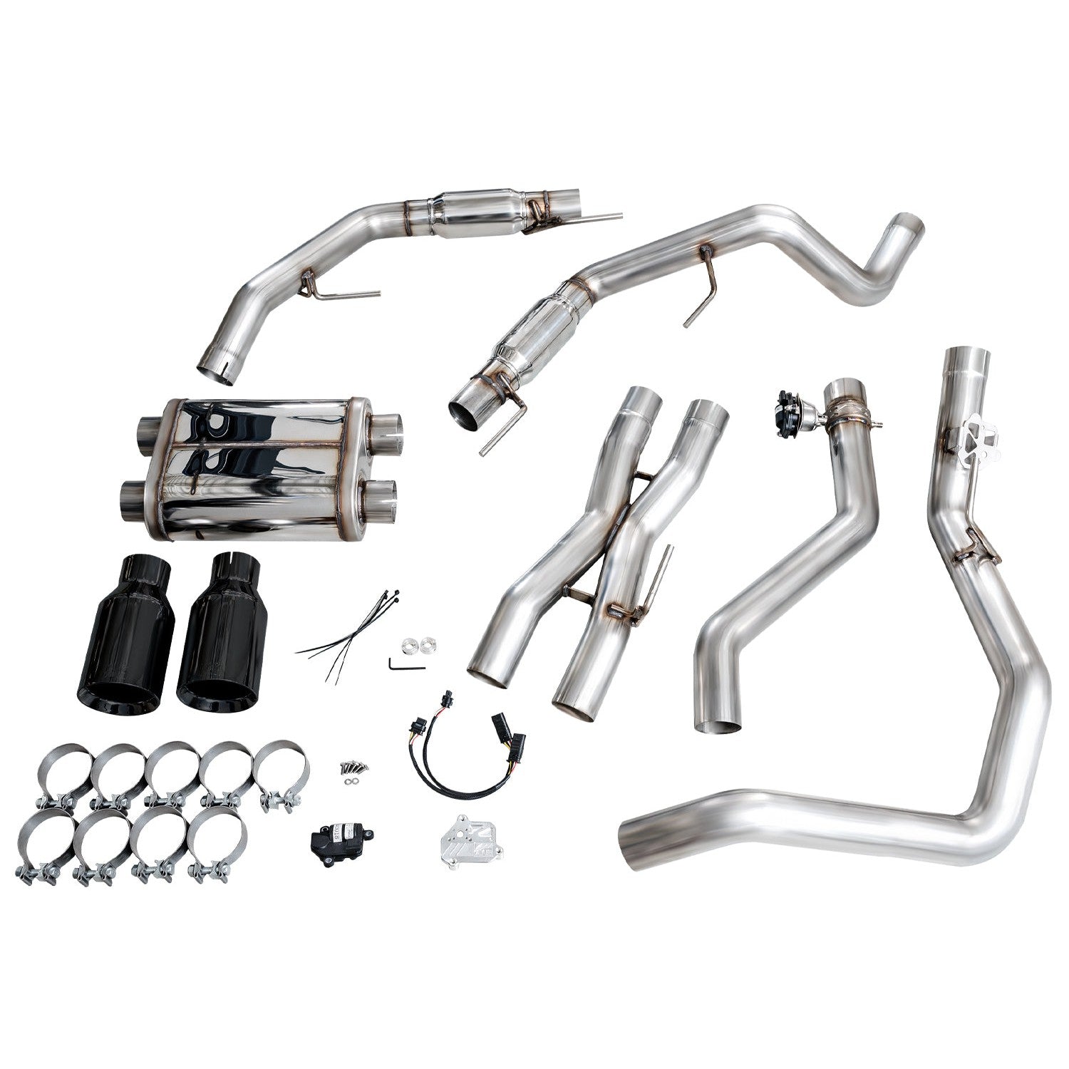 AWE Tuning SwitchPath Exhaust for Ford Gen 3 Raptor  - Diamond Black Tips