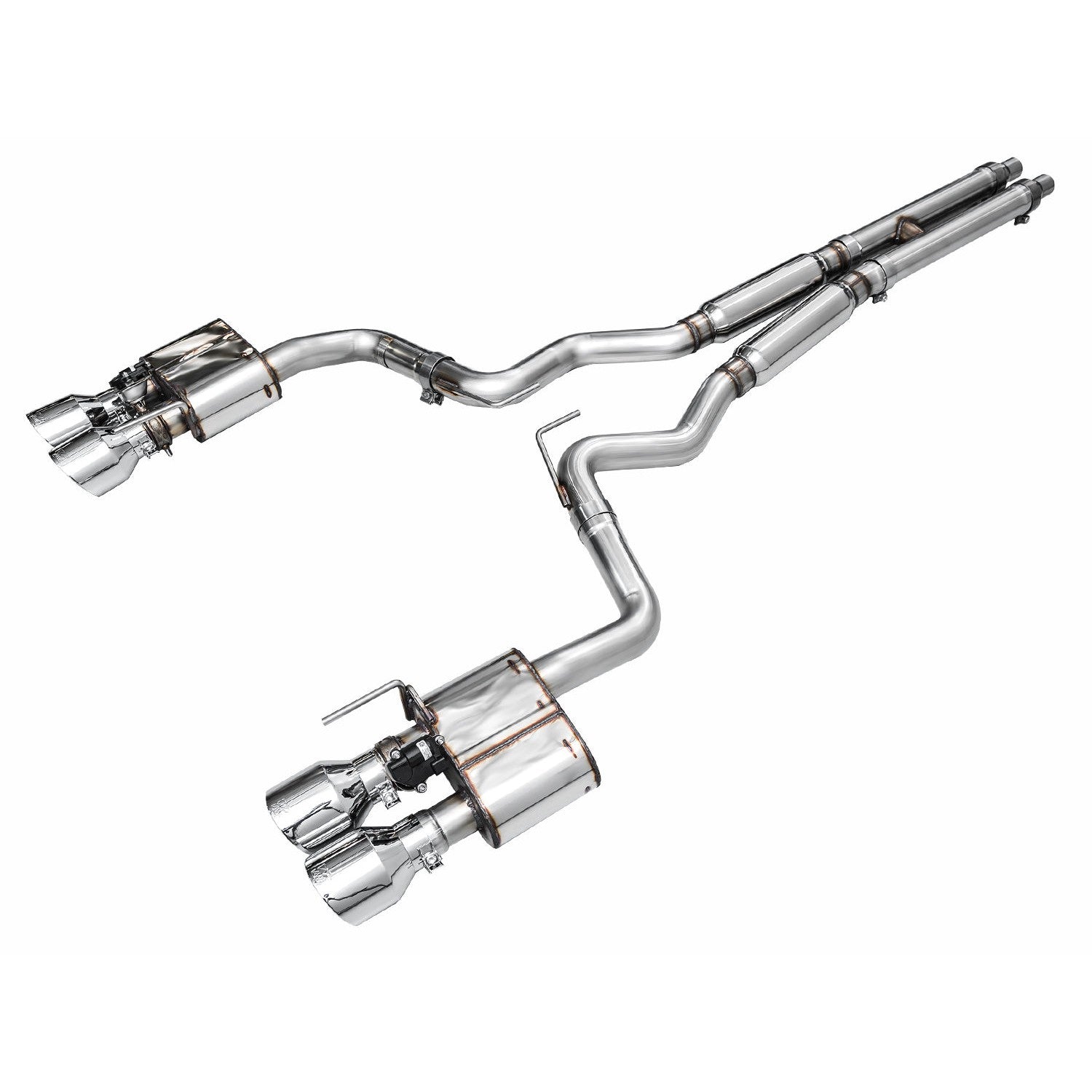 AWE Tuning SwitchPath Catback Exhaust w/ Quad Chrome Silver Tips - 2024 Ford Mustang Dark Horse S650 RWD