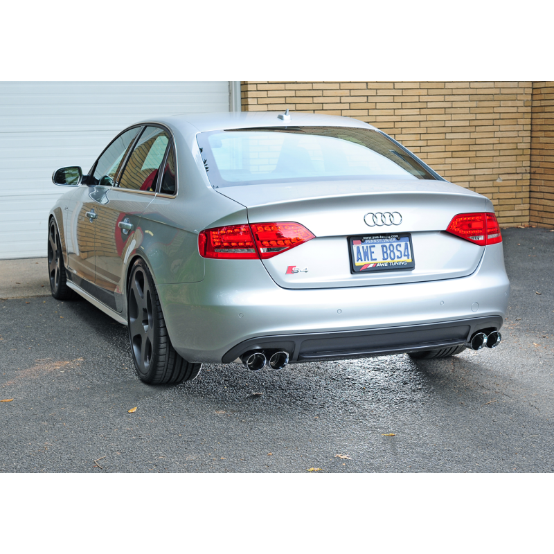 AWE Tuning Audi B8 / B8.5 S4 3.0T Touring Edition Exhaust - Chrome Silver Tips (90mm)