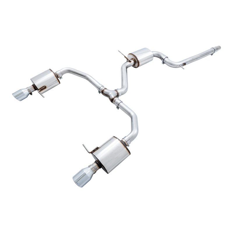 AWE Tuning Touring Exhaust w/Chrome Silver Tips (Fits High-Flow DP) - 18-21 Volkswagen Jetta GLI MK7