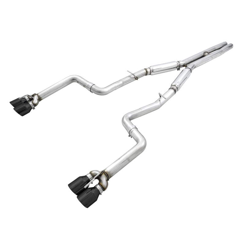 AWE Tuning Track Edition Exhaust w/Quad Diamond Black Tips - 2015+ Dodge Challenger 6.4L/6.2L SC