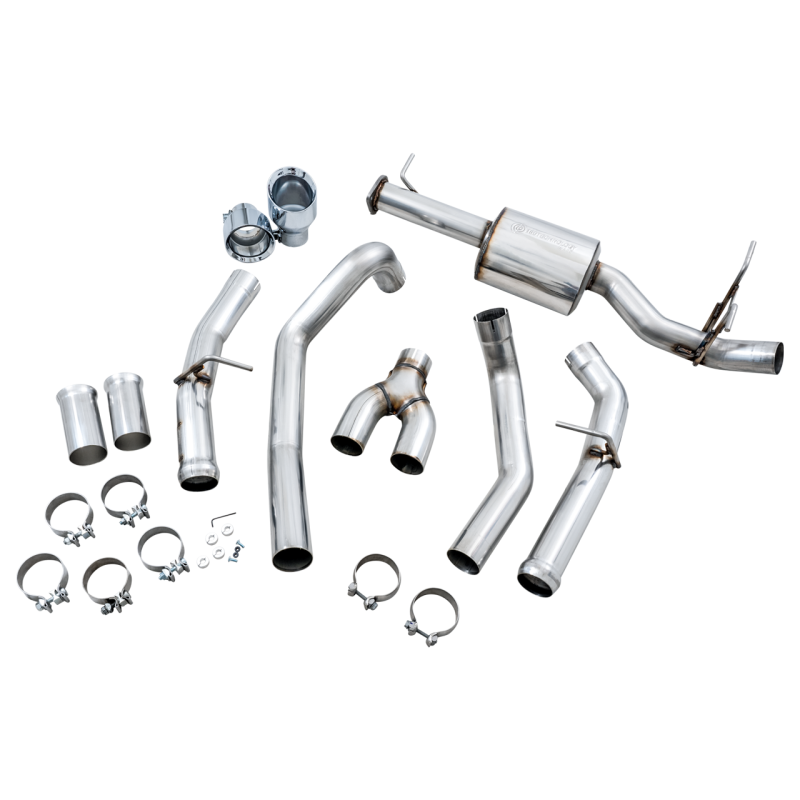 AWE Tuning 0FG Dual Rear Exit Cat-Back Exhaust w/Chrome Silver Tips - 19-21 RAM 1500 5.7L (w/Cutouts)
