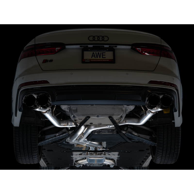 AWE Tuning Track Edition Exhaust w/Diamond Black Tips - 19-23 Audi C8 S6/S7 2.9T V6 AWD