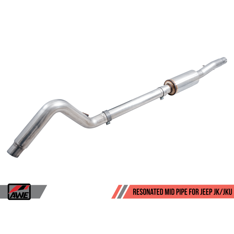 AWE Tuning Resonated Mid Pipe - 07-18 Jeep Wrangler JK/JKU 3.6L