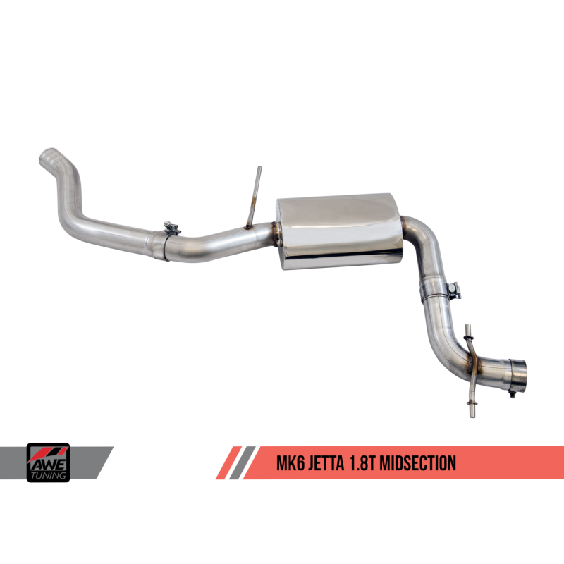 AWE Tuning Mk6 GLI 2.0T - Mk6 Jetta 1.8T Touring Edition Exhaust - Polished Silver Tips