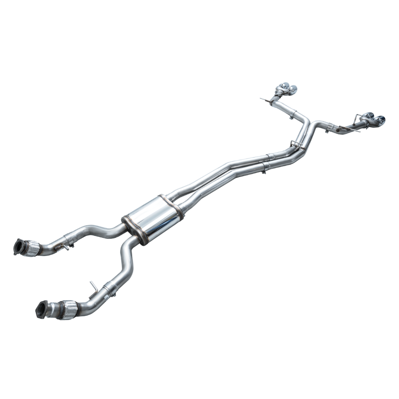 AWE Tuning Track Edition Exhaust w/Chrome Silver Tips - 19-23 Audi C8 S6/S7 2.9T V6 AWD