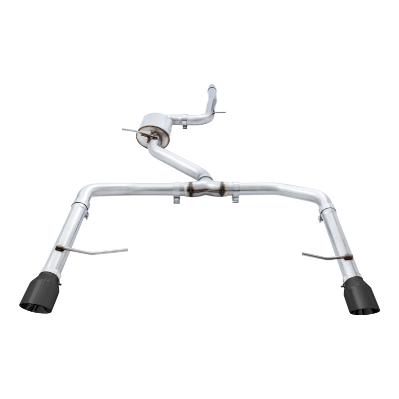 AWE Tuning Track Exhaust w/Diamond Black Tips (Fits High-Flow DP) - 18-21 Volkswagen Jetta GLI MK7
