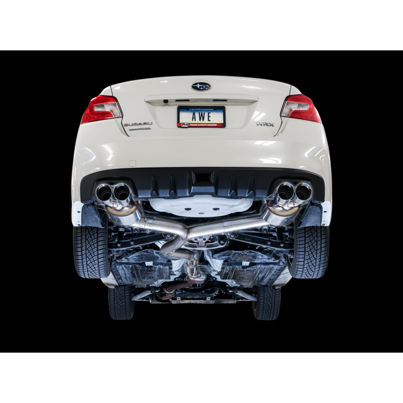 AWE Tuning Touring Edition Exhaust w/Chrome Silver Tips (102mm) - 2015+ Subaru WRX VA Sedan