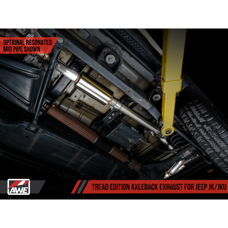 AWE Tuning Resonated Mid Pipe - 07-18 Jeep Wrangler JK/JKU 3.6L