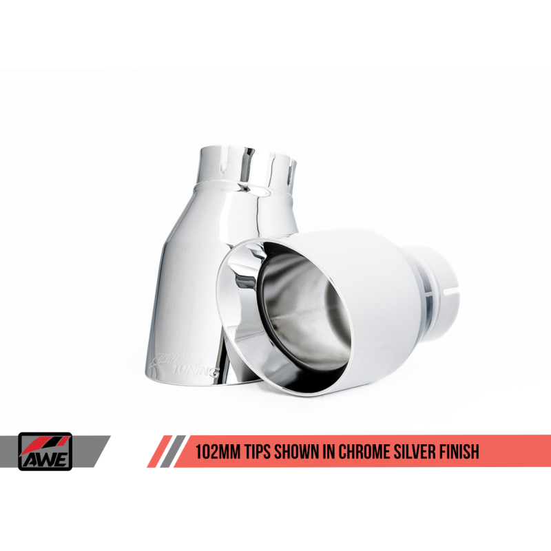 AWE Tuning VW MK7 Golf Alltrack/Sportwagen 4Motion Touring Edition Exhaust - Polished Silver Tips