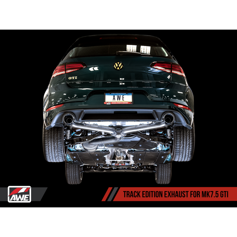AWE Tuning Volkswagen GTI MK7.5 2.0T Track Edition Exhaust w/Diamond Black Tips 102mm