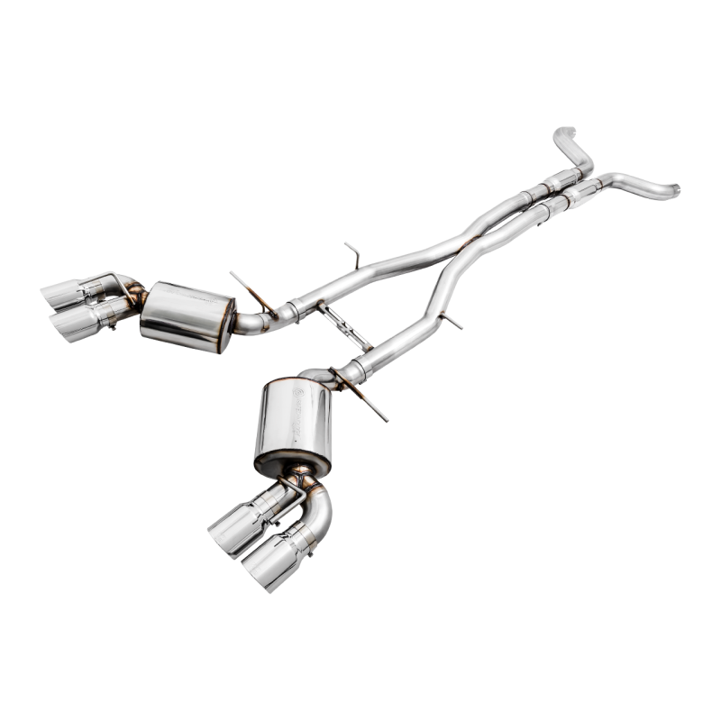 AWE Tuning Touring Edition Res Cat-Back Exhaust w/Quad Chrome Silver Tips - 16-19 Chevy Camaro SS