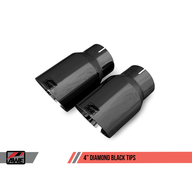 AWE Tuning S550 Mustang EcoBoost Axle-back Exhaust - Touring Edition (Diamond Black Tips)