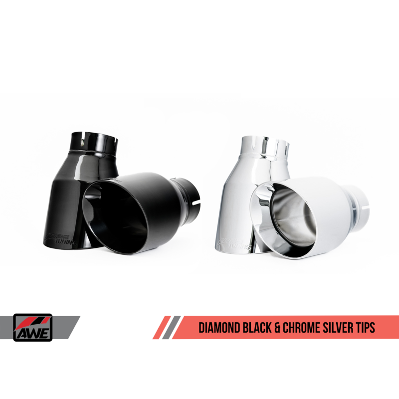 AWE Tuning BMW F22 M235i / M240i Touring Edition Axle-Back Exhaust - Chrome Silver Tips (102mm)