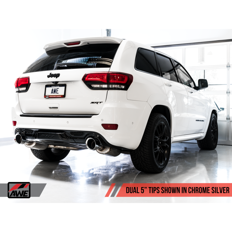 AWE Tuning 2020 Jeep Grand Cherokee SRT Track Edition Exhaust - Chrome Silver Tips