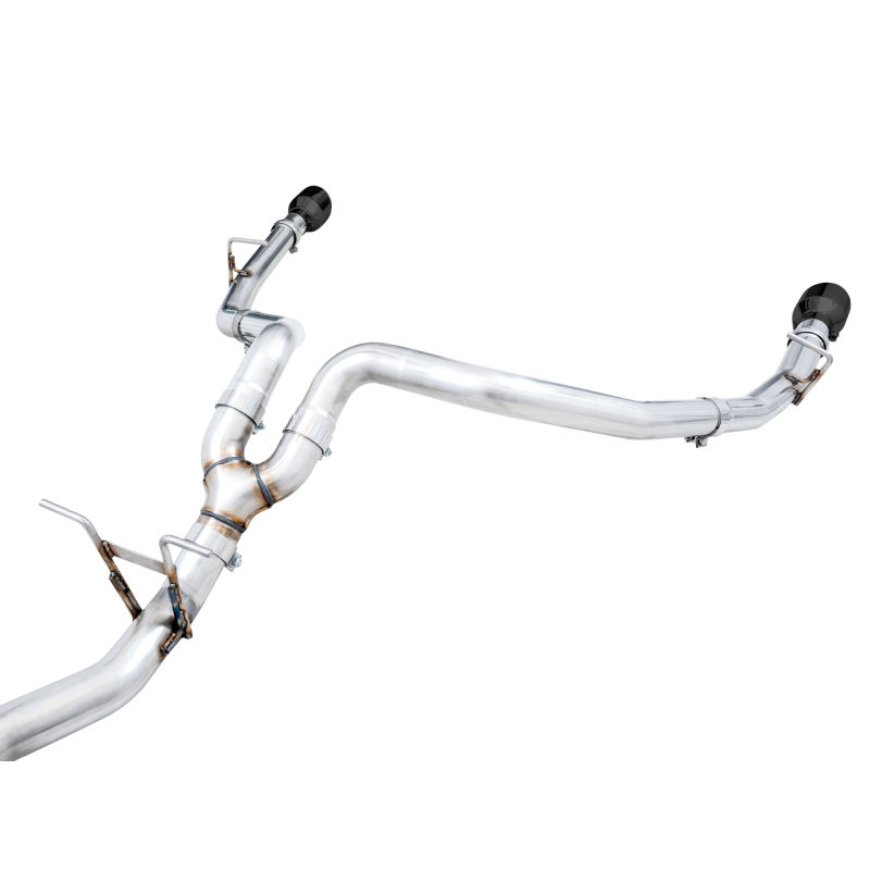 AWE Tuning 0FG Dual Rear Exit Cat-Back Exhaust w/Diamond Black Tips - 19-21 RAM 1500 5.7L (w/Cutouts)