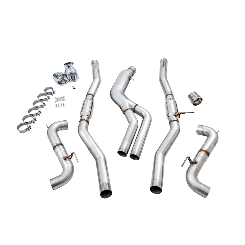 AWE Tuning 2020+ Toyota Supra A90 Track Edition Exhaust - 5in Chrome Silver Tips