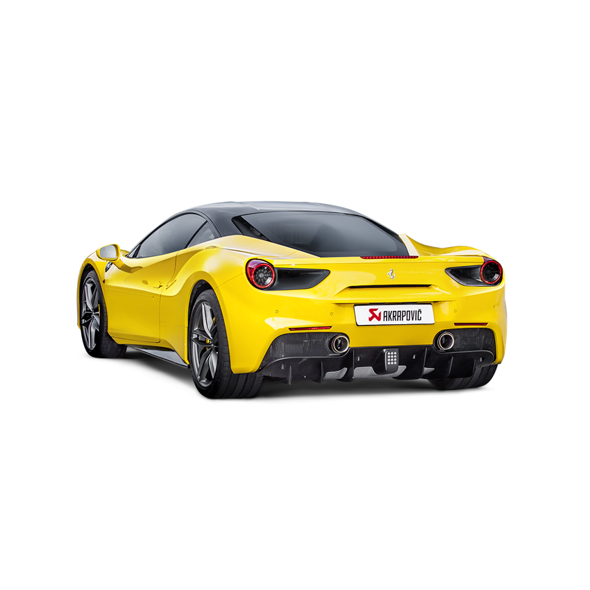 Akrapovič Slip-On Line Exhaust (Titanium) w/Carbon Tips - 2016-2019 Ferrari 488 GTB/488 Spider - T1 Motorsports