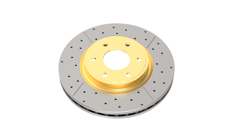 DBA 07-16 Mini Cooper (14mm Lug Excl JCW Brakes) Rear Street Series Drill & Slot Rotor w/Gold Hat