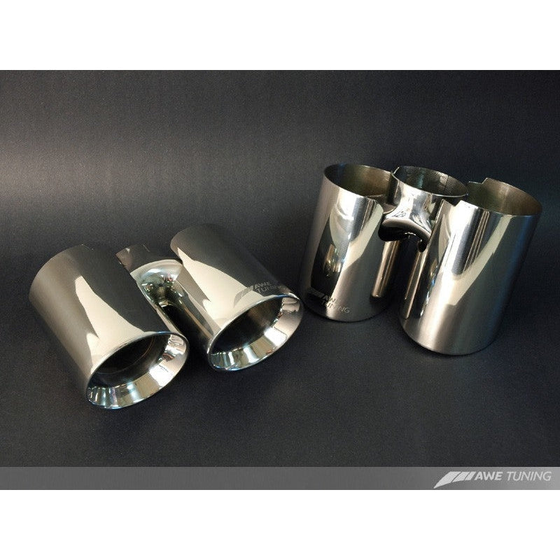 AWE Tuning Porsche Panamera S/4S Touring Edition Exhaust System - Polished Silver Tips