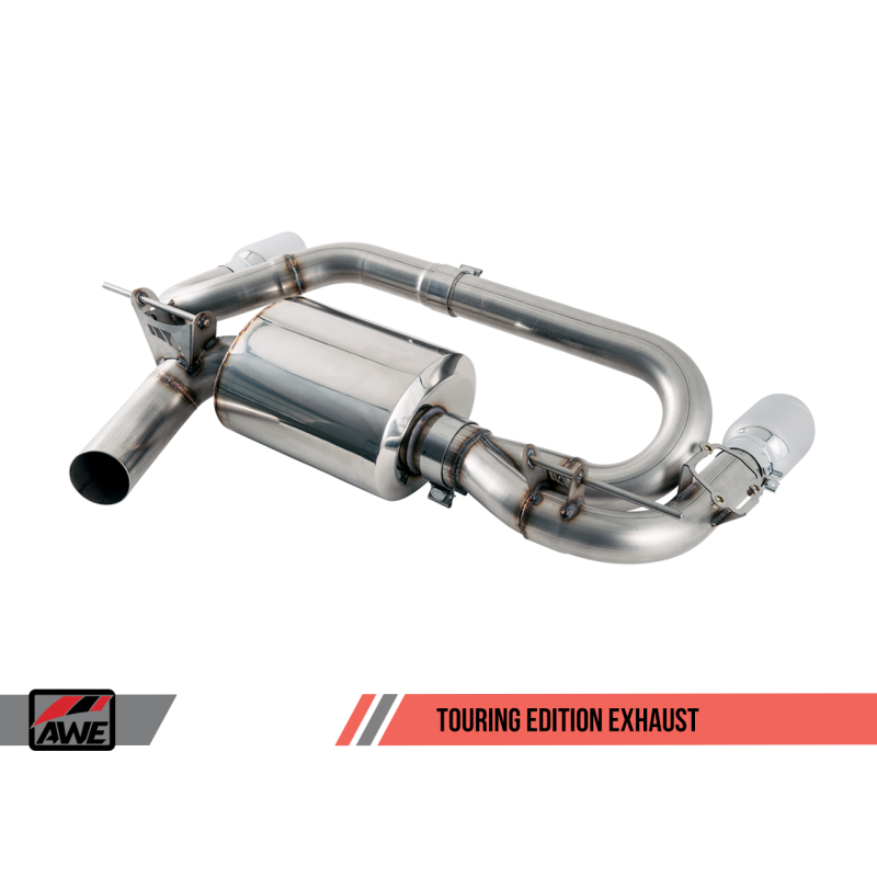 AWE Tuning BMW F22 M235i / M240i Touring Edition Axle-Back Exhaust - Chrome Silver Tips (102mm)