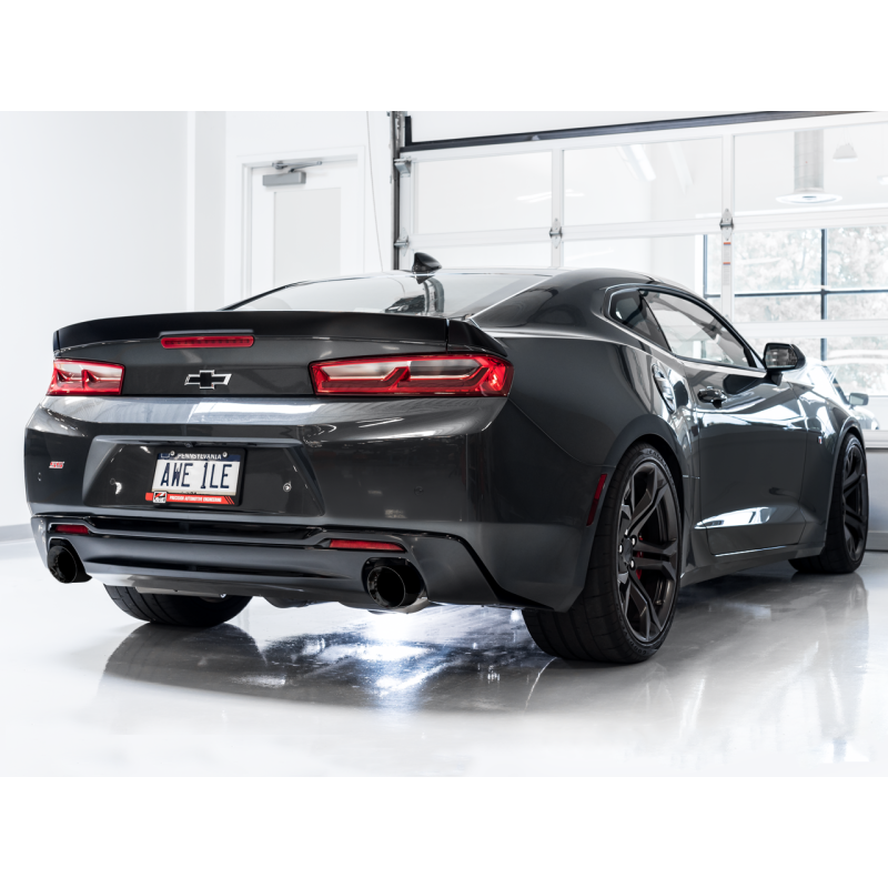 AWE Tuning Track Edition Axle-back Exhaust w/Diamond Black Tips - 16-19 Chevrolet Camaro SS