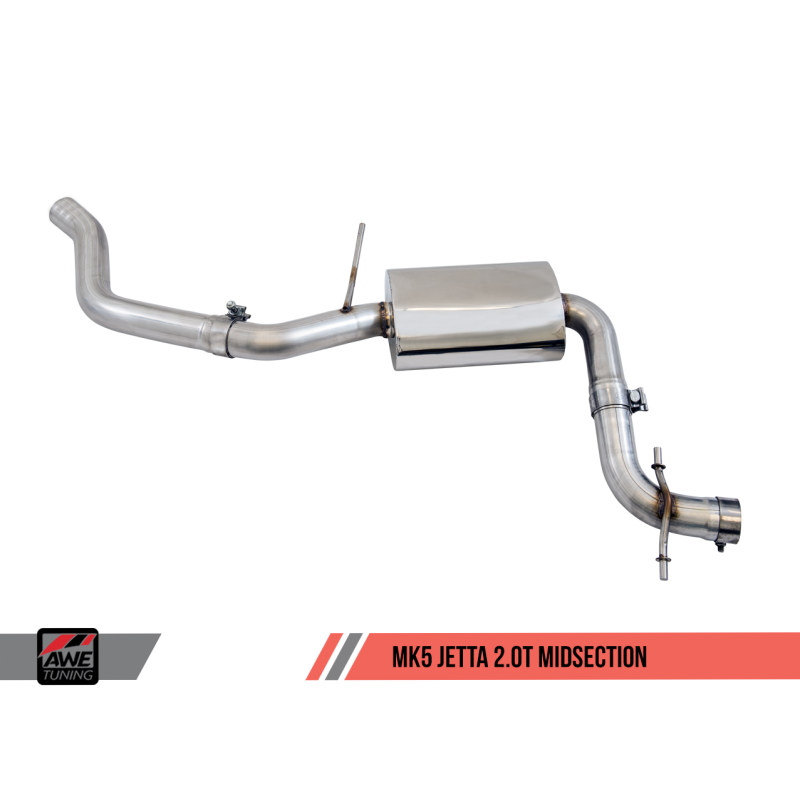 AWE Tuning Mk5 Jetta 2.0T - GLI Track Edition Exhaust - Polished Silver Tips