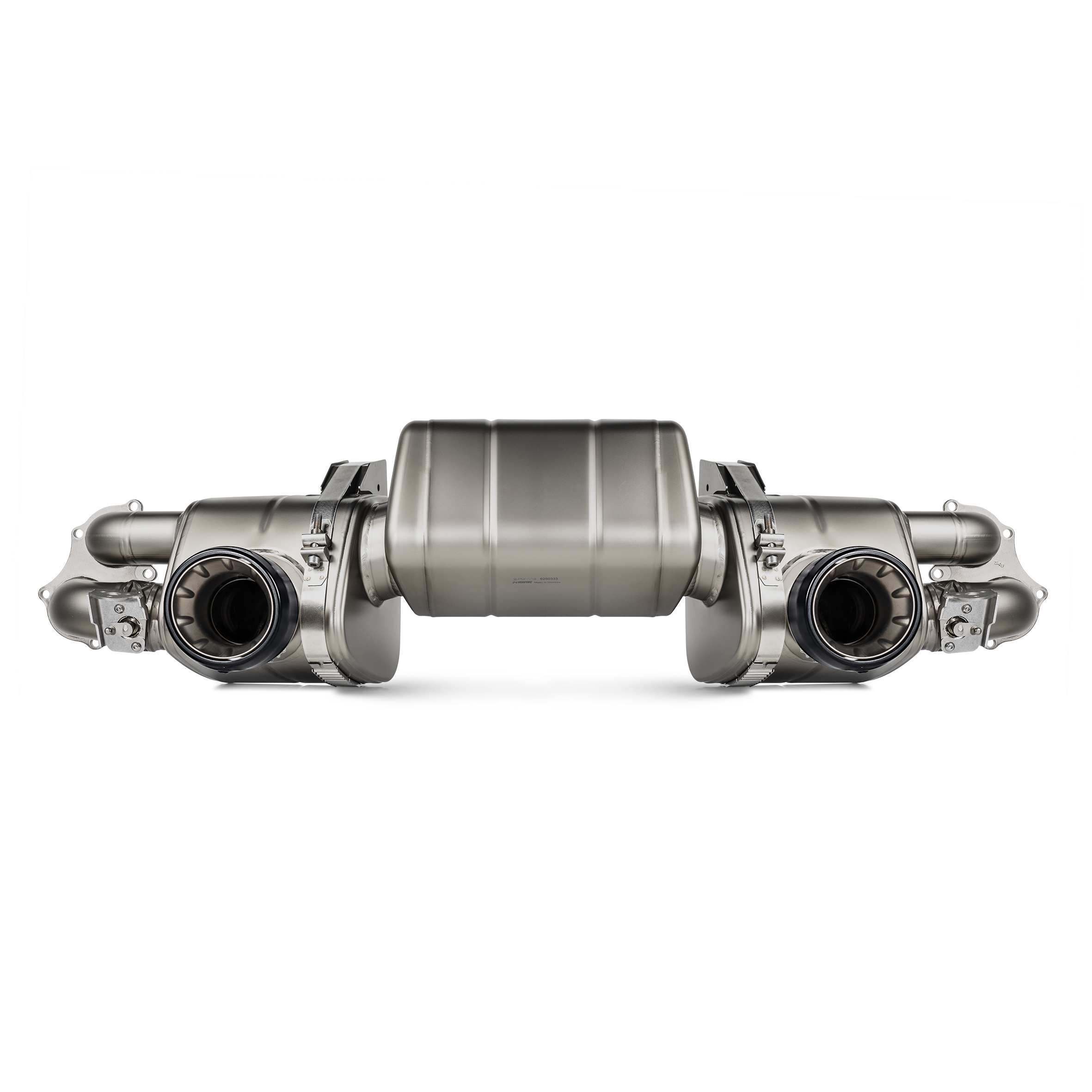 Akrapovič Slip-On Line Exhaust (Titanium) w/Black Coated Titanium Tips - 2020+ Porsche Cayman GT4/Spyder (718) - T1 Motorsports