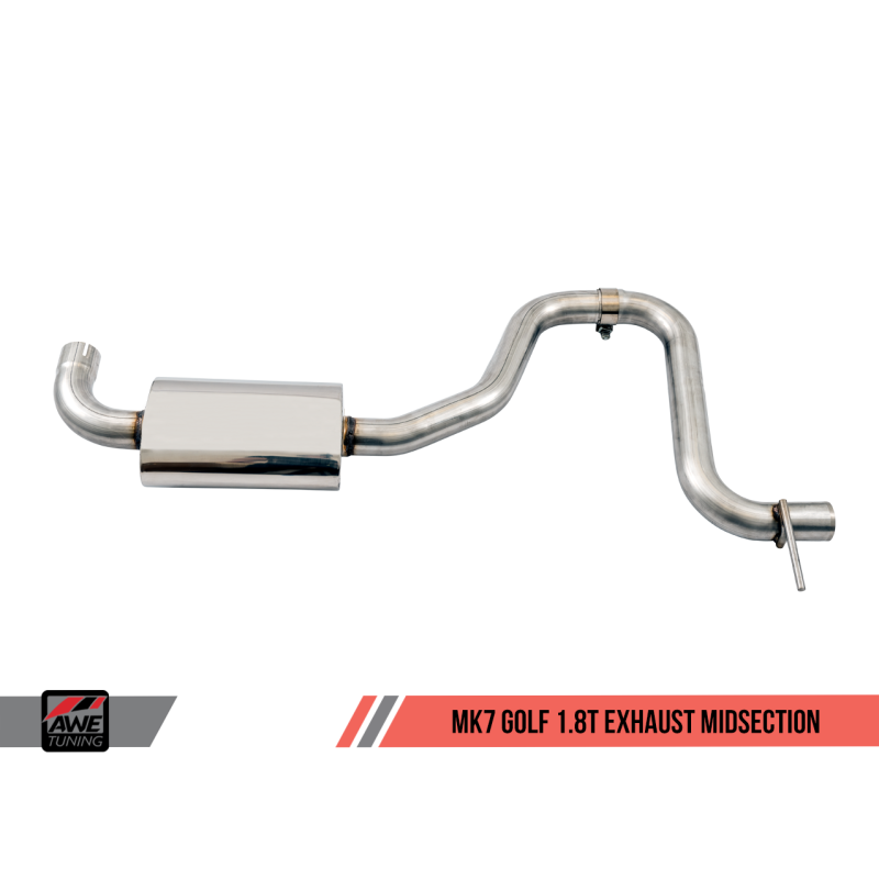 AWE Tuning VW MK7 Golf 1.8T Touring Edition Exhaust w/Diamond Black Tips (90mm)