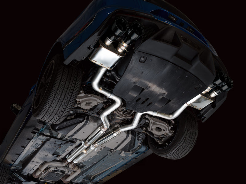 AWE Tuning 21-23 Ford Mustang Mach 1 SwitchPath Cat Back Exhaust w/ Quad Diamond Black Tips