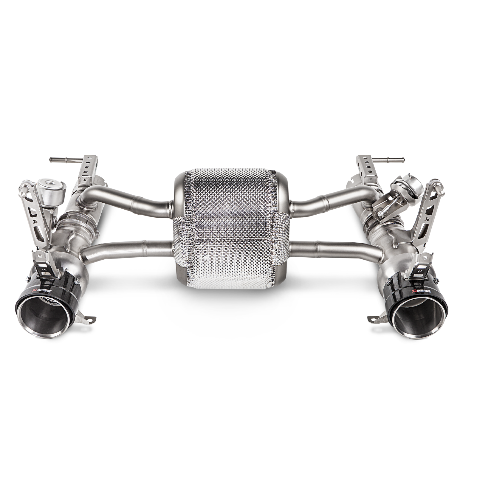 Akrapovič Slip-On Line Exhaust (Titanium) w/Carbon Tips - 2016-2019 Ferrari 488 GTB/488 Spider - T1 Motorsports